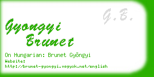 gyongyi brunet business card